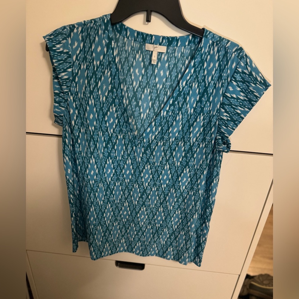 Joie Anthropologie Blue Blouse